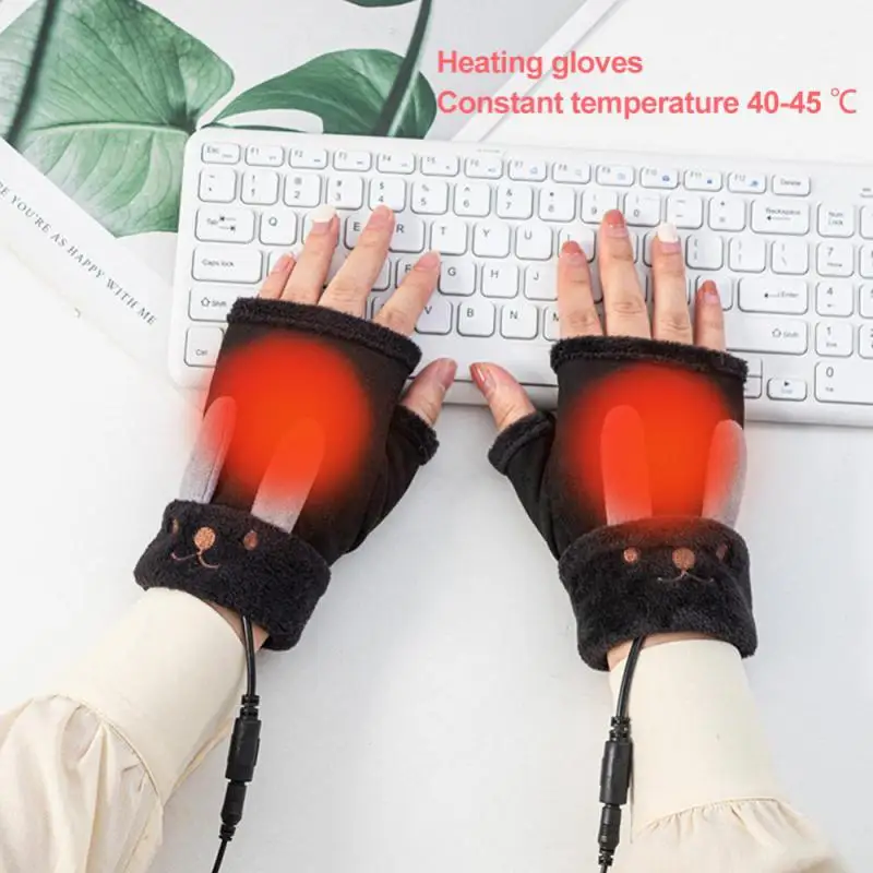 

Перчатки с электрическим подогревом, зимние термоперчатки без пальцев, перчатки с зарядкой от USB