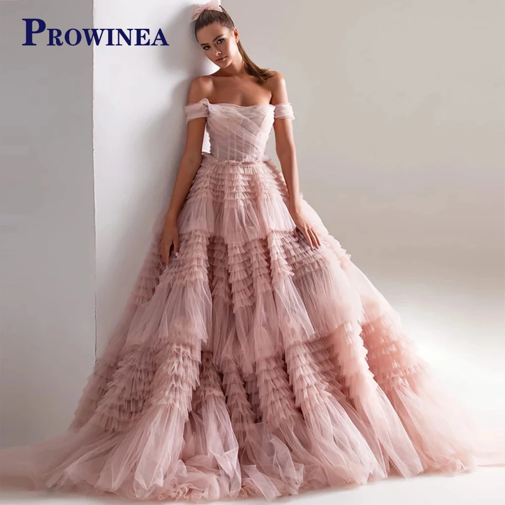 

Prowinea Attractive Tiered Strapless Evening Dresses For Quinceanera 2023 Ball Gown Ruched Pleat Robes De Soirée Made To Order