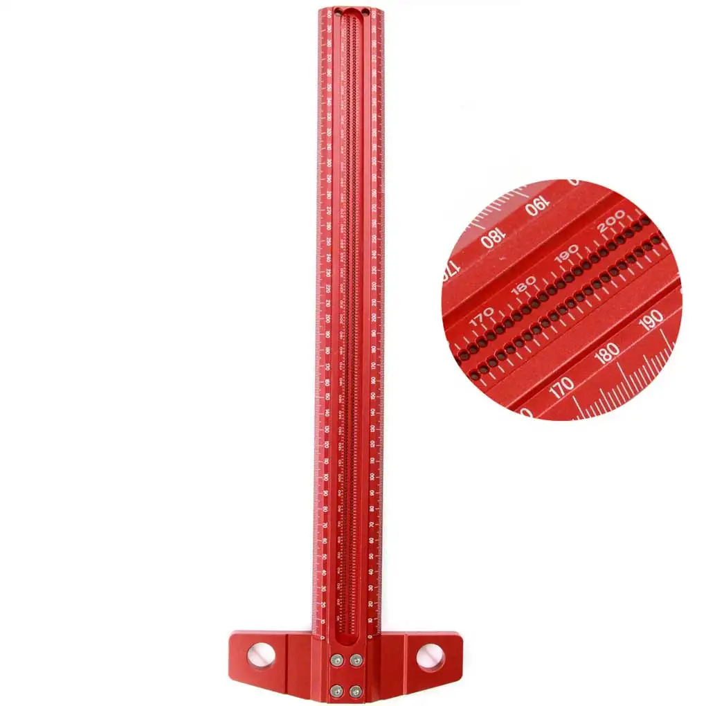 

Line Ruler Red T-type Professional Durable Drawing Scribing Gauge Tool DIY Tools Parallel Rulers Carpenter 400MM