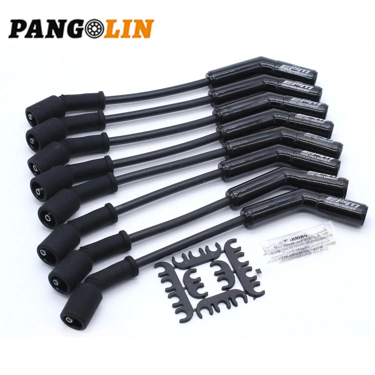 

Керамический черный высокопроизводительный набор свечей зажигания 500 Ом/фут 9070CK Extreme 9000 8 мм 135 ° для замены автомобиля для 05-11 GM LS