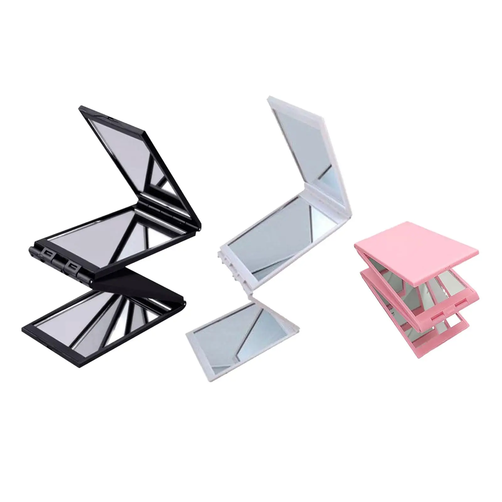 

4 Sides Foldable Makeup Mirror Rectangle travel for Hair Styling SPA