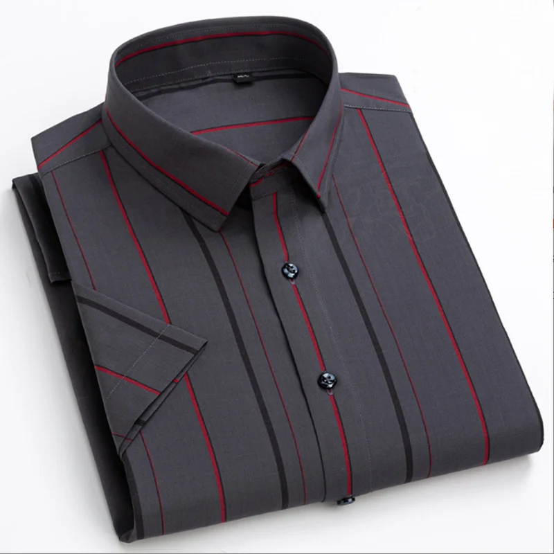 

Рубашка мужская из ткани Оксфорд, мягкая удобная блуза с короткими рукавами, 100% хлопок, Стандартный крой, деловая Повседневная, лето S-4xl