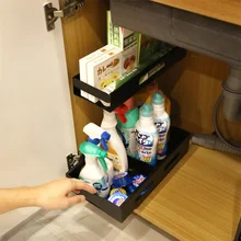 Drawer Organizer Pull Out Sink Organization For Kitchen Bathroom Storage Basket
