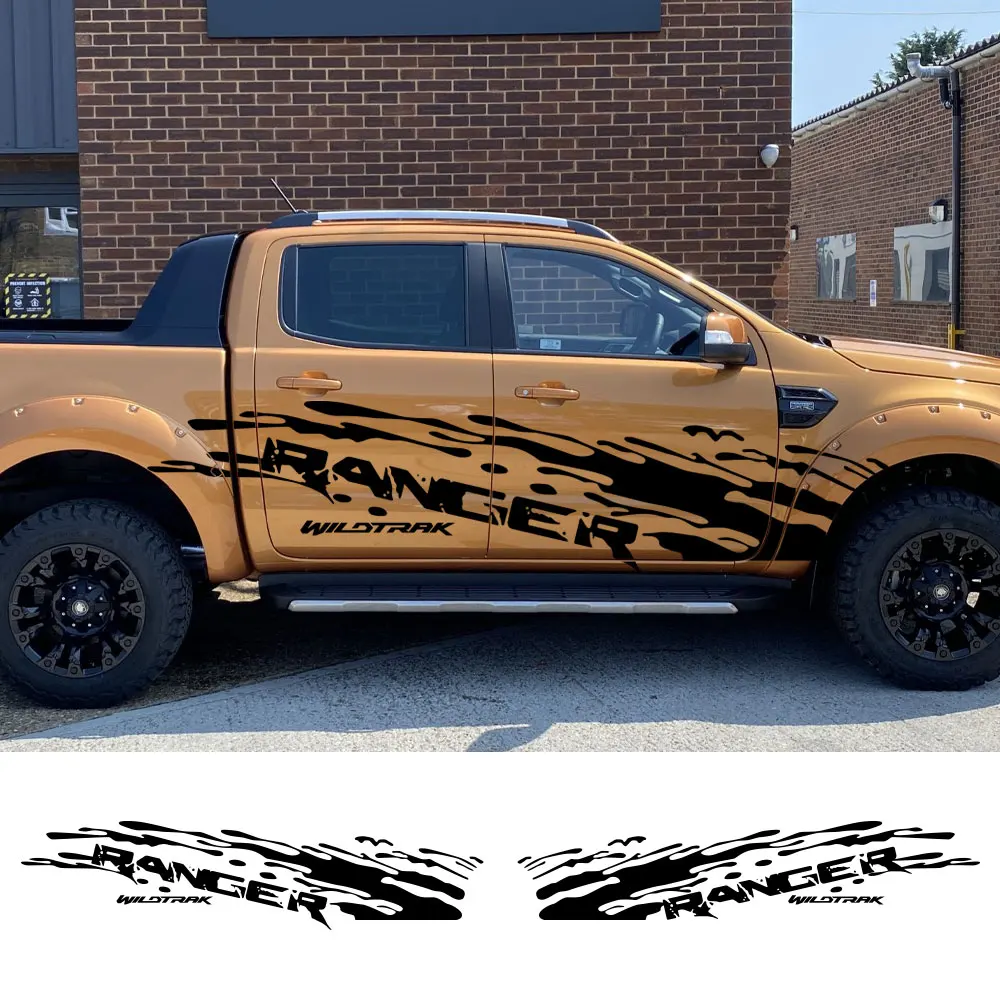 Ford Ranger Raptor Wildtrak Пикап Боковые Наклейки Виниловая Пленка Матовая Отделка