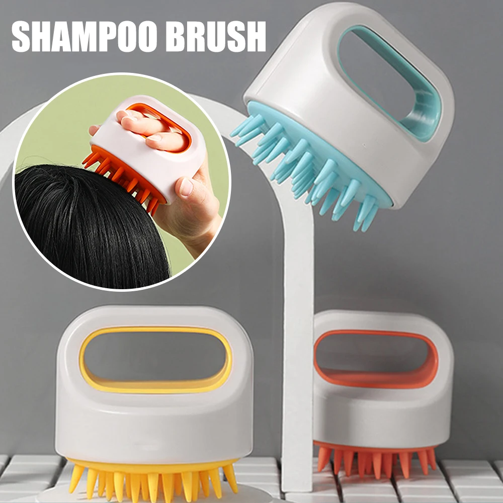 

Soft Silicone Shampoo Brush Reusable Multipurpose Shower Massage Brush for Women Men Durable Shower Accessories Hair Brush Home
