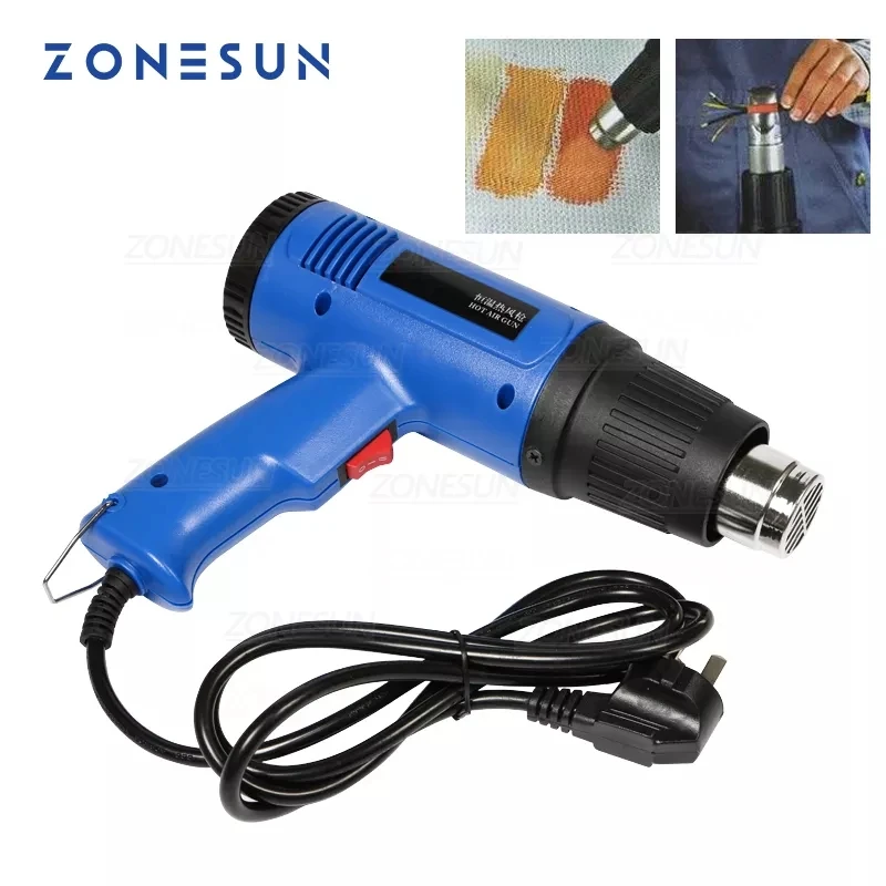 

ZONESUN Heating Tool Stock 1800W Hot Air Gun Electronic Heat Hand-Hold 2-SPEED Modes Tool+Free Exchange Plug Professional Heater