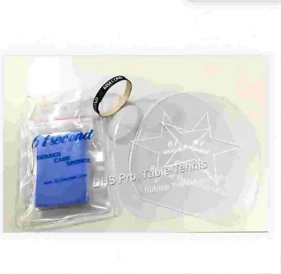 

61Second Professional Table Tennis Racket Care Accessories Rubber Protective Film+Cleaner Sponge+Racket Edge Protection Tape