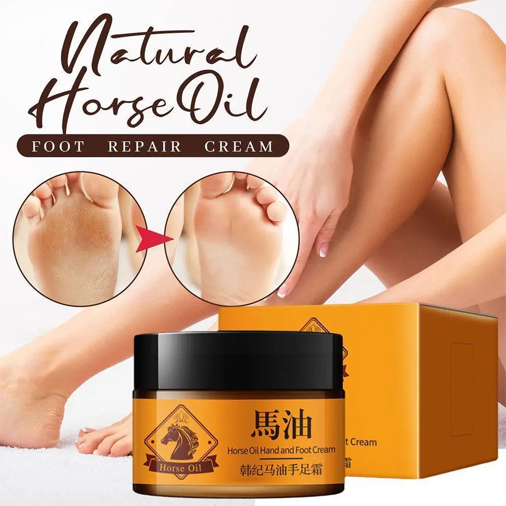 

Natural Horse Oil Hand And Feet Cream Repair Anti-Aging Hand Removal Anti-crack Dead Feet Skin Winter Nourishing Care M6W0