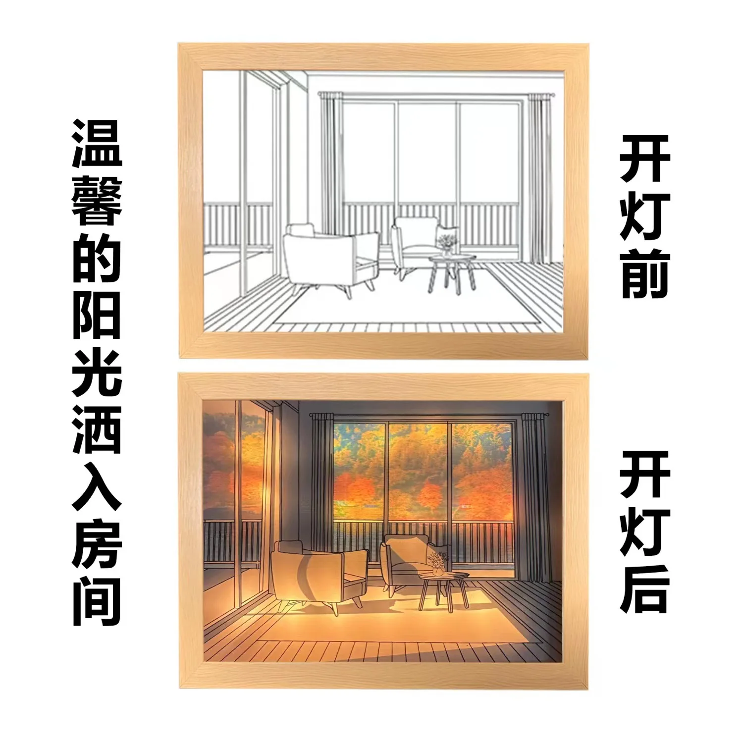 Фонарь маленькая ночная лампа искусственное украшение настенная гостиная