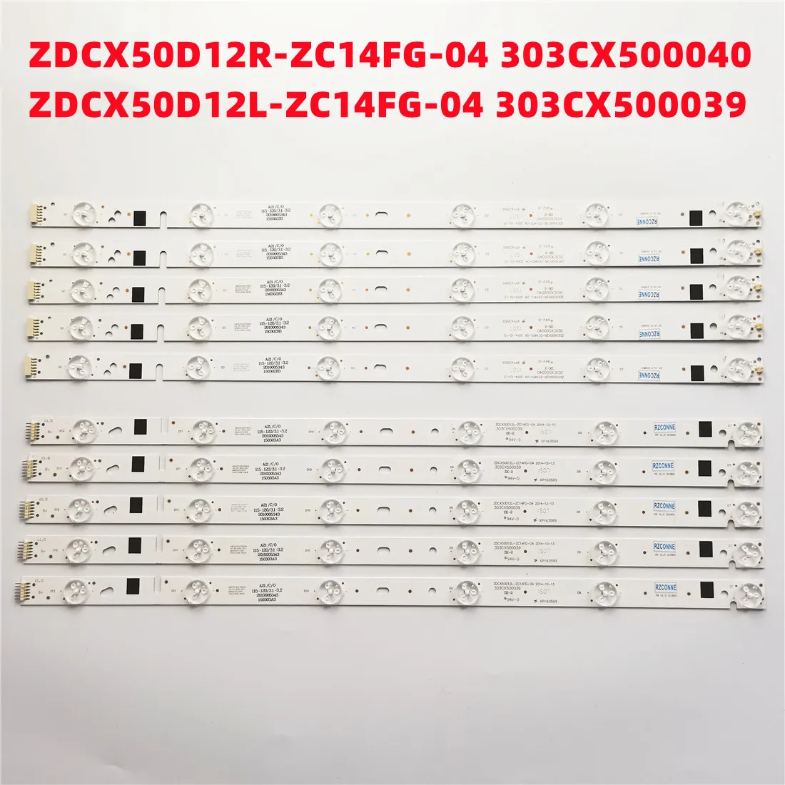 

60Pcs/Set LED Backlight Strip For HERAN HD-50DD7 Telefunken TF-LED50S28T2 CX500DLEDM ZDCX50D12R-ZC14FG-04 ZDCX50D12L