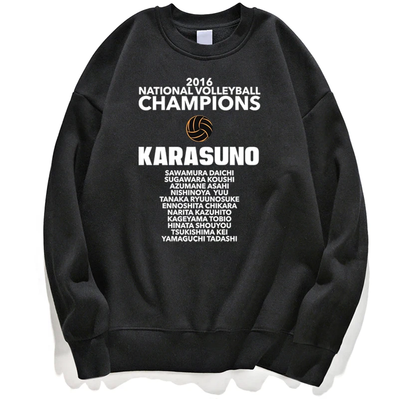 

Haikyuu Ics Japanese Anime Karasuno Harajuku Hoodies Men Jumper Sweatshirt Hoodie Pullovers Pullover Crewneck Hoody Streetwear