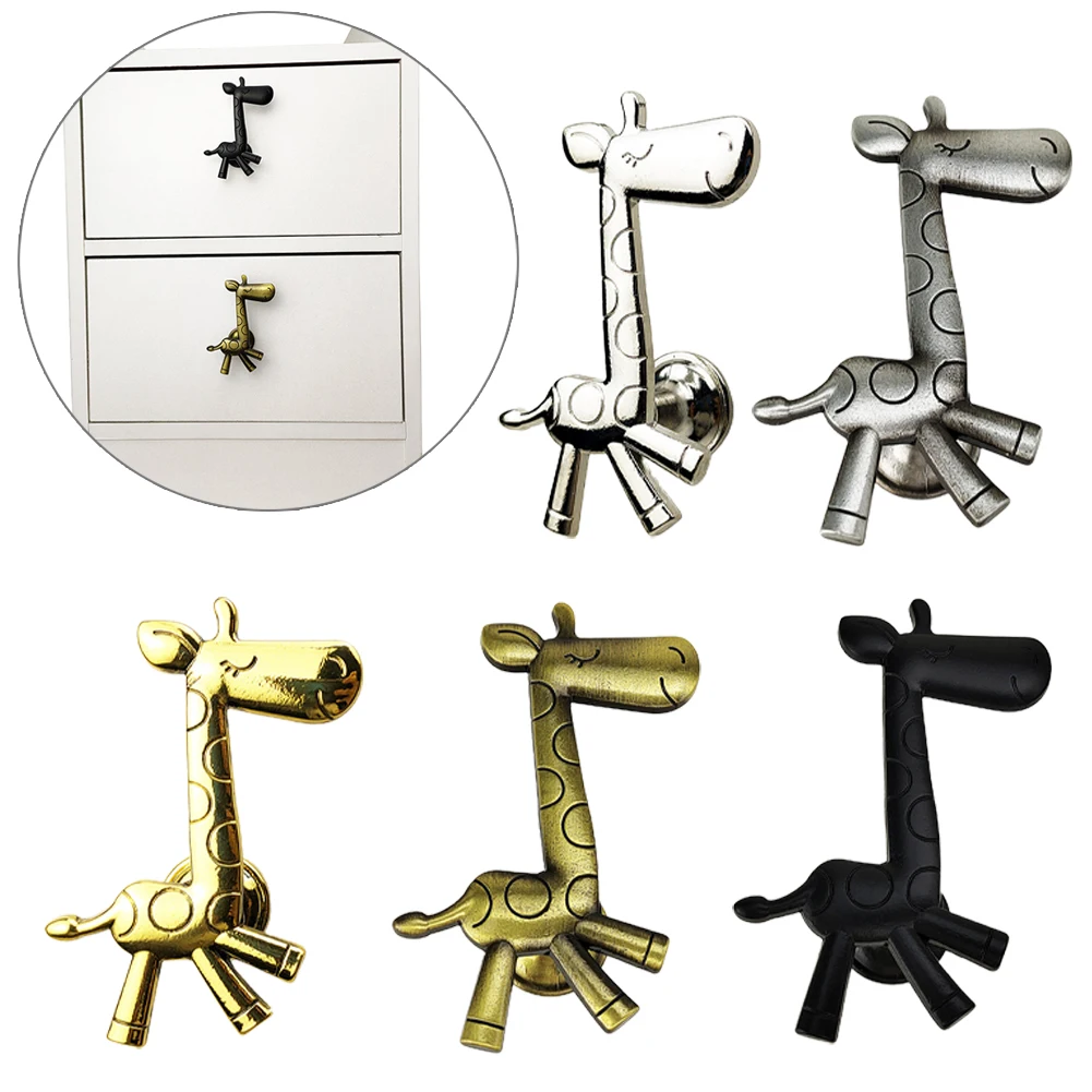 

Giraffe Shape Zinc Alloy Furniture Handle Door Cabinets Knobs For Children's Room Retro Cupboard Wardrobe Handle Drawer Pulls