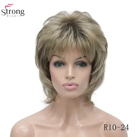 StrongBeauty короткий синтетический парик блондин