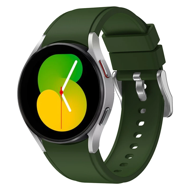 Ремешок силиконовый для Samsung Galaxy watch 7 6 5 44 мм 40 спортивный смарт-браслет 4 Classic 43 47 46