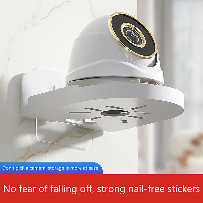 

1PC Durable Punch-Free Security Surveillance Camera Stand New Traceless Wall-Mounted Bracket Home Self-Adhesive Drill-free Fixer