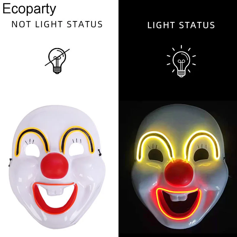 2022 год страшная светодиодная маска на Хэллоуин фотомаска для взрослых |