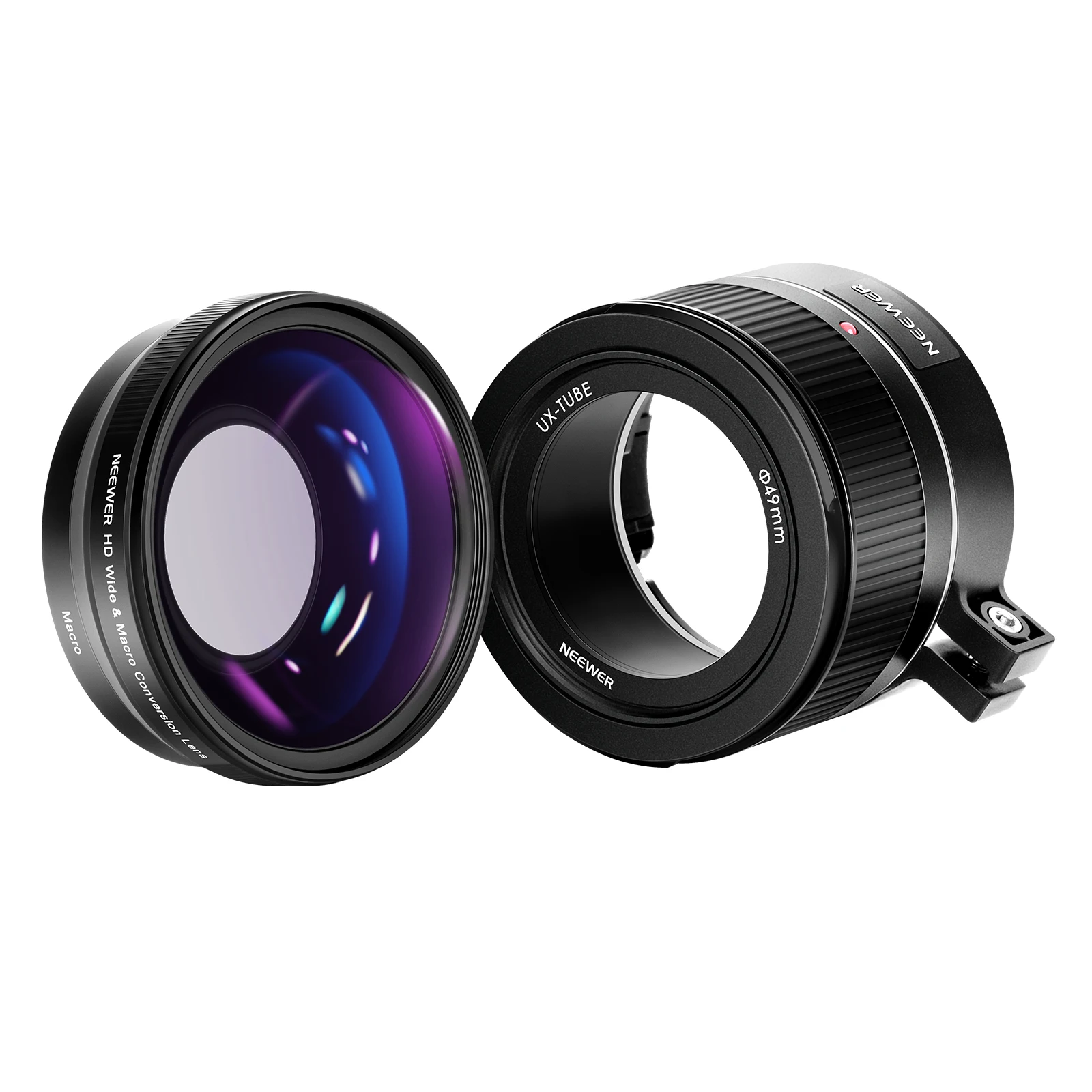 

Neewer широкоугольный объектив совместимый с Sony ZV1 18 мм HD широкоугольный 10X макрообъектив 2-в-1 для камеры Sony ZV1, удлинительная трубка