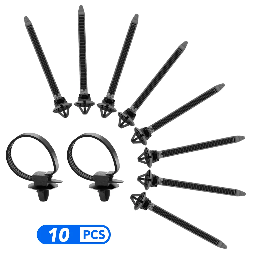 

10 шт. автомобильные крепежные стяжки для кабеля, автозастежки для Honda crv civic 2017 city Accord 7 Jazz Fit HR-V