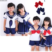 costume kids navy sailor uniform army suit kids girls dress school uniform stage wear performance dance clothing