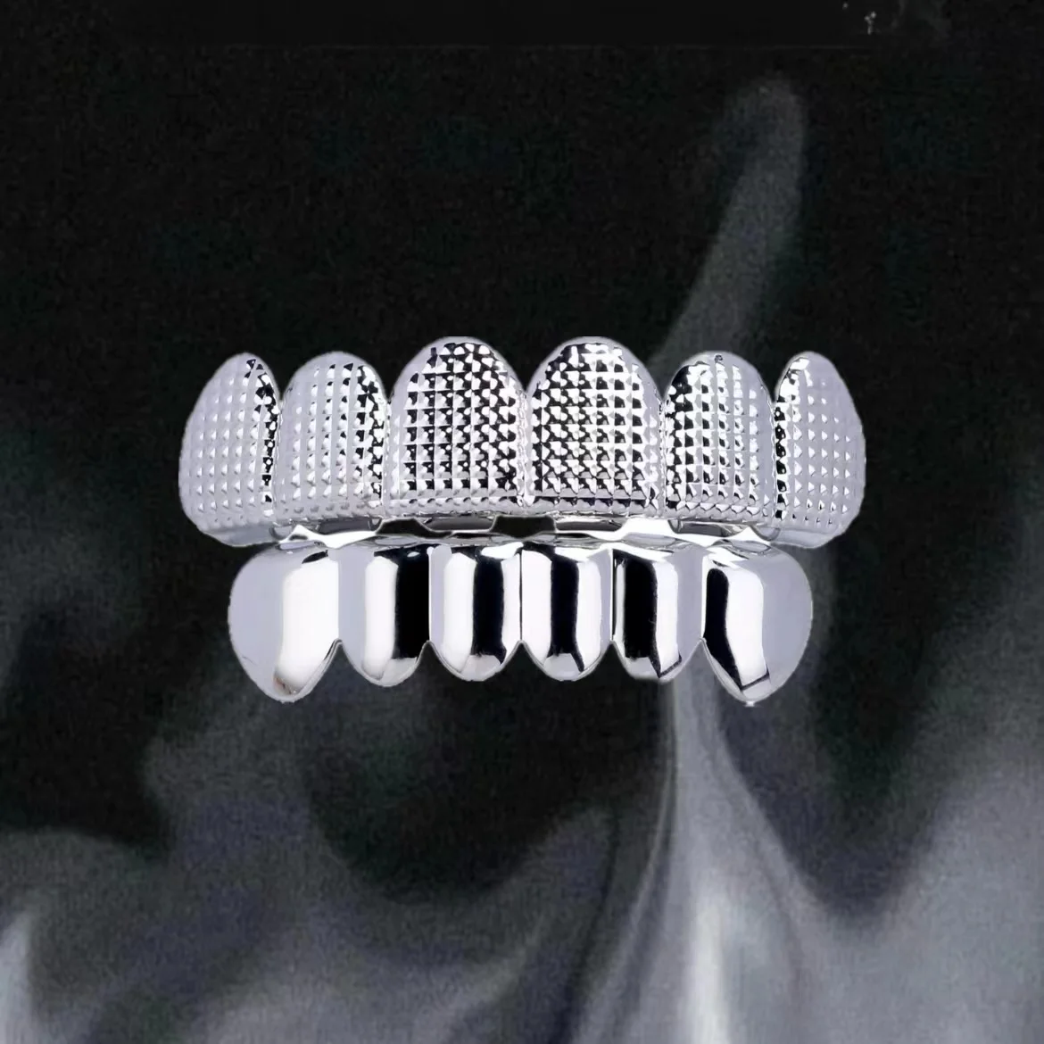 Модные глянцевые Зубные коронки YOUNGX 6/6 верхняя и нижняя часть хип-хоп 14K