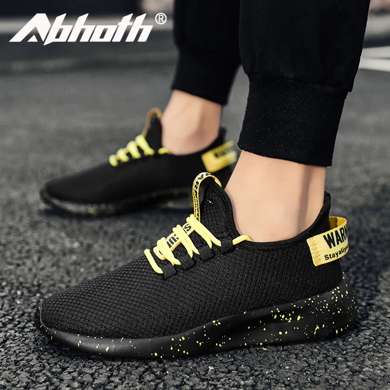 Abhoth Lightweight Men's Casual Shoes Fly Fabric Knitting Men's Footwear Breathable Non-slip Men's Sneakers Sport Shoes for Men