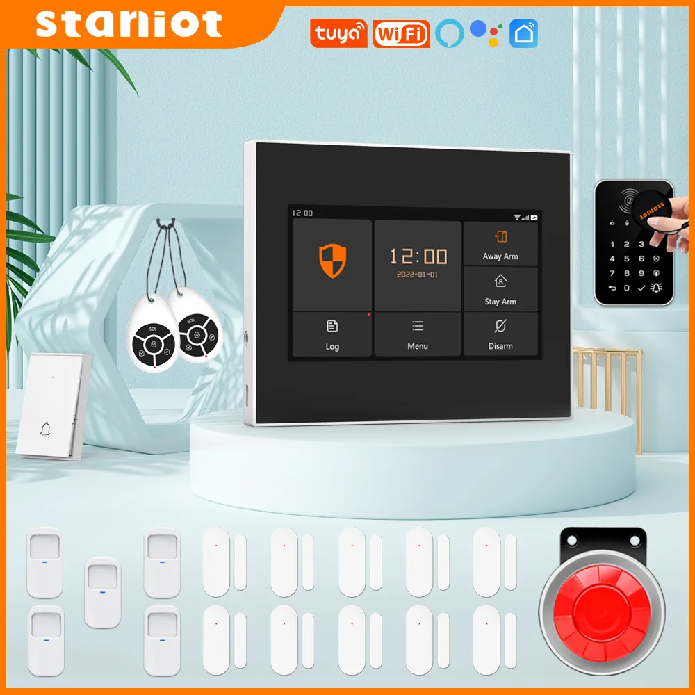 Беспроводная система охранной сигнализации Staniot с Wi-Fi 21 комплект 433 МГц Google Home