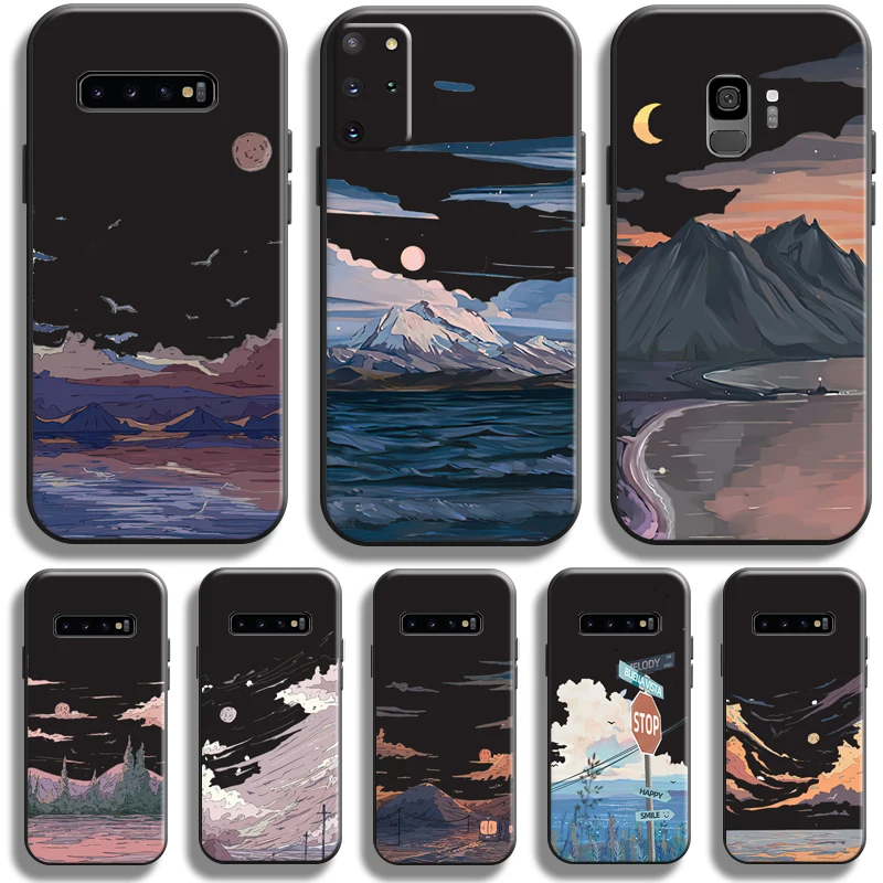 

Landscape Painting For Samsung Galaxy S22 S21 S20 Ultra FE 5G S10 10E S9 Plus Lite Phone Case Soft Silicone Cover Back Coque