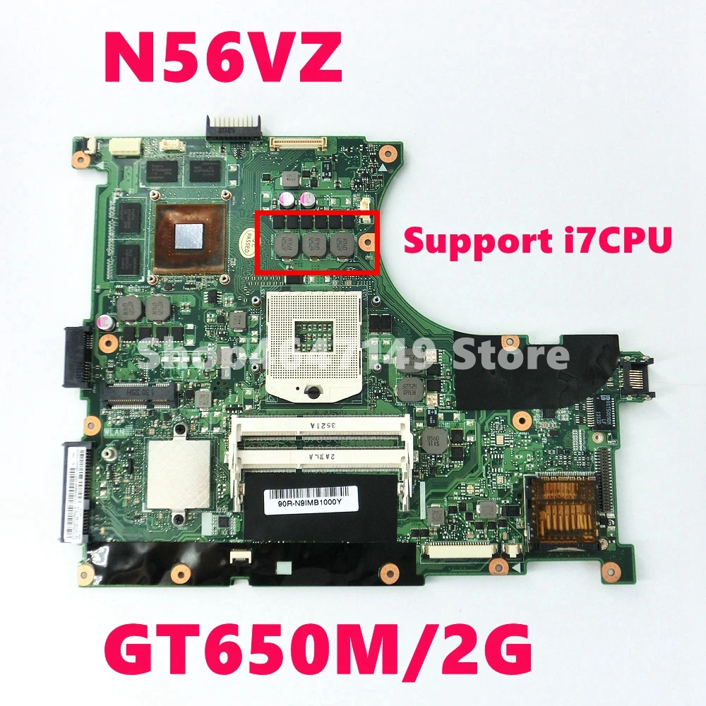 

N56VZ GT650M 2GB REV 2.3 Mainboard For ASUS N56VZ N56VM N56V N56VJ N56VV N56VB Laptop Motherboard 60-N9IMB1100-D18 Test OK