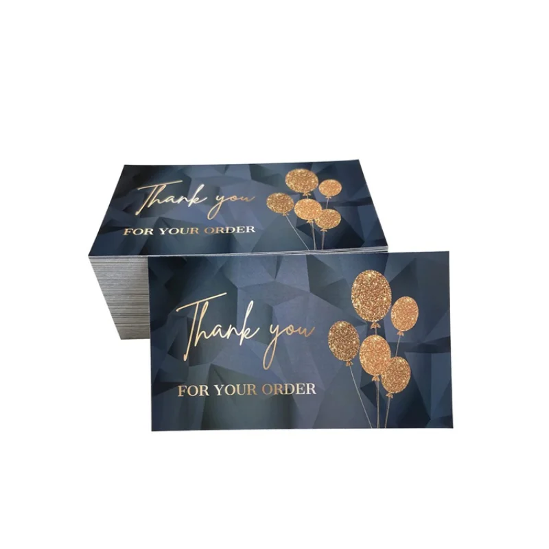 

Открытки с благодарностью маленькая визитная карточка Золотой воздушный шар геометрический рисунок дизайнерская карточка