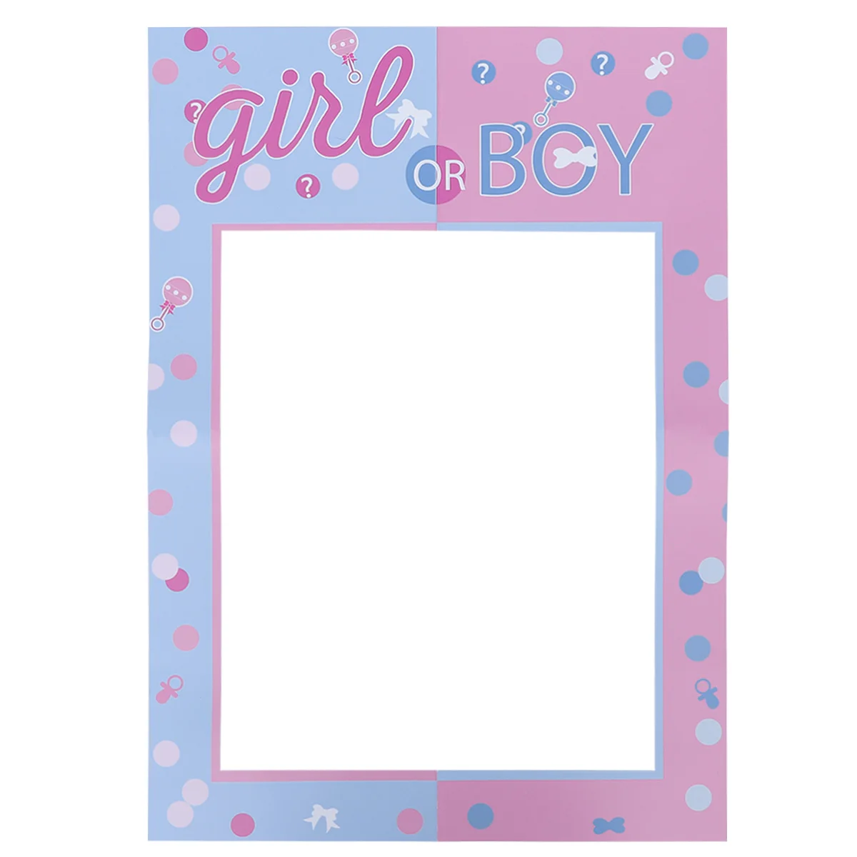 

Frame Photo Party Baby Girl Selfie Birthday Or Boy Shower Supplies Booth Paper Picture Handheld Prop Holiday