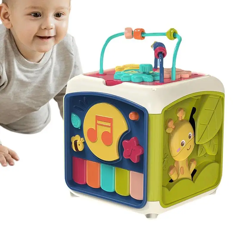 

Toddler Activity Cube Polyhedron Sensory Drum STEM Educational Toys Fine Motor Skills Development Montessori Activity Center For