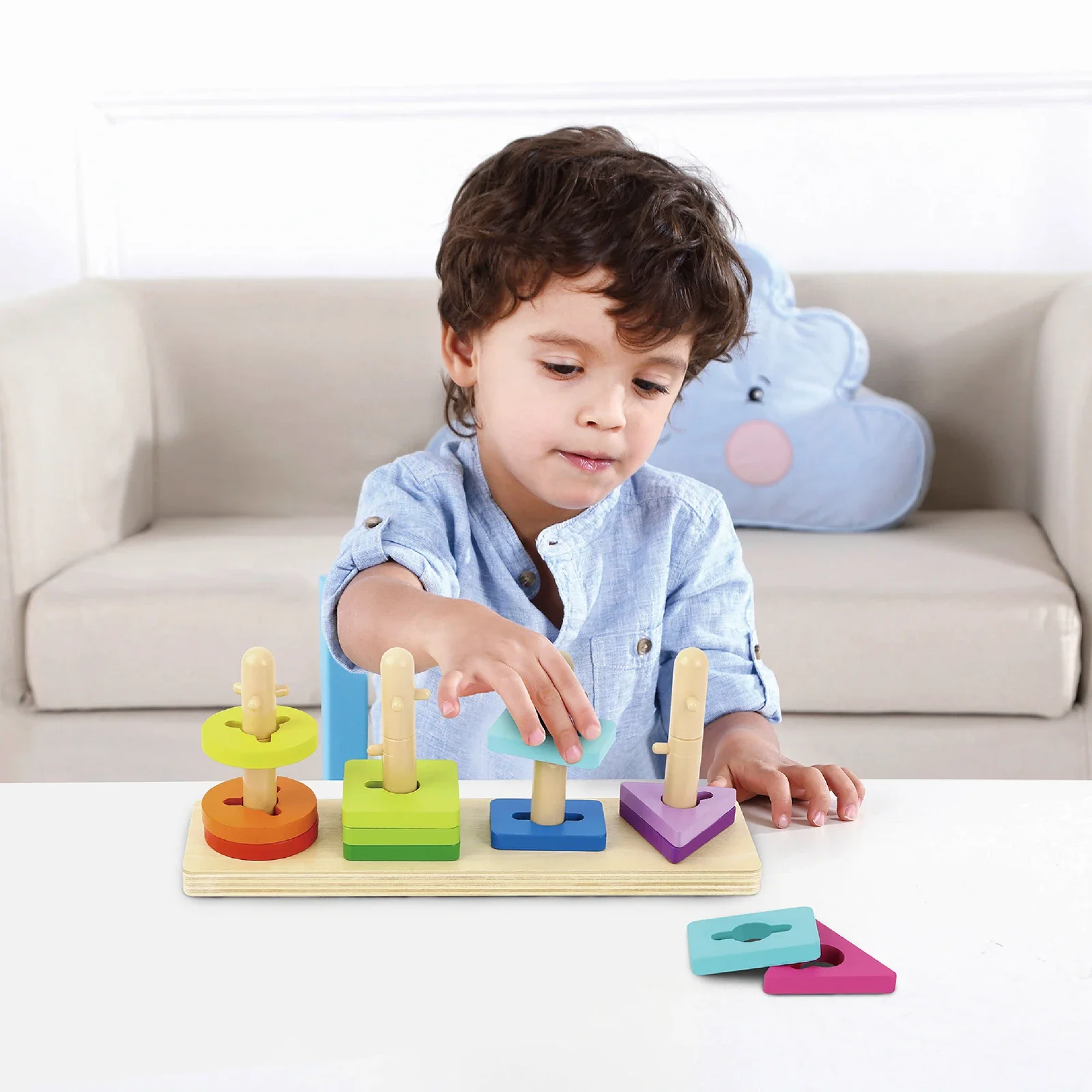 Ранняя образовательная коробка деревянная для познания цвета сортировщик форм