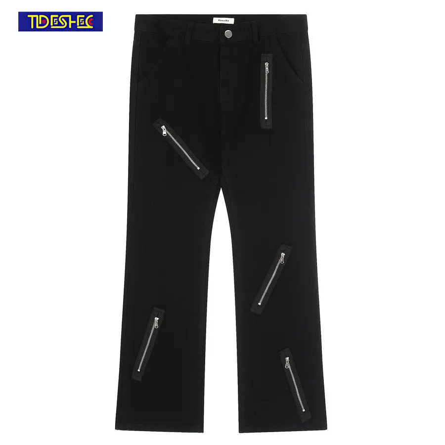 

Джинсы мужские прямые на молнии, в стиле хип-хоп