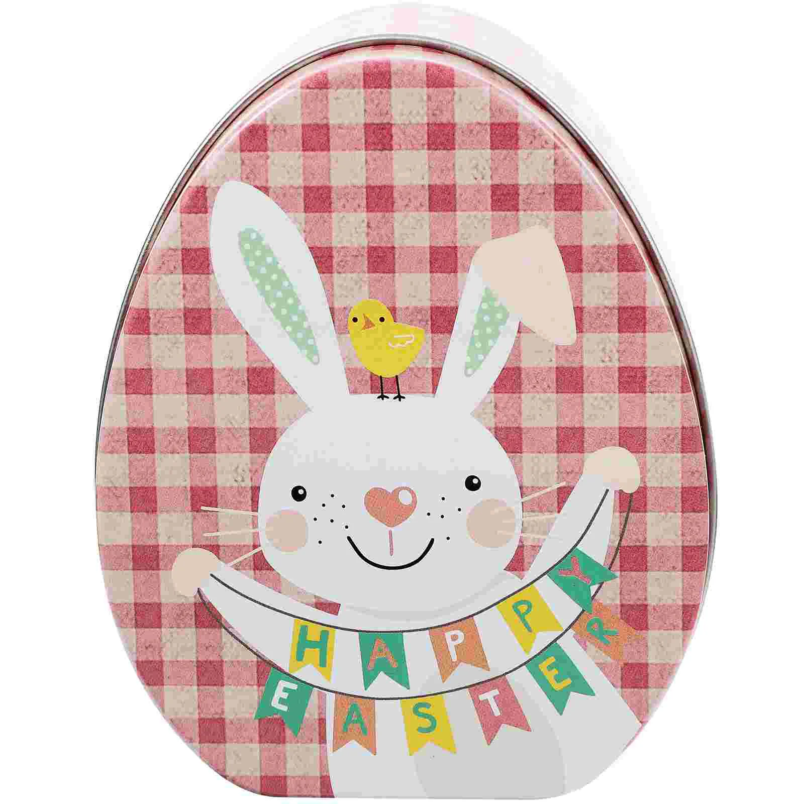 

Easter Box Candy Tin Boxes Eggs Tins Storage Cookie Giftlids Bunny Tinplate Metallarge Jar Empty Treat Mini Egg Decor Basket