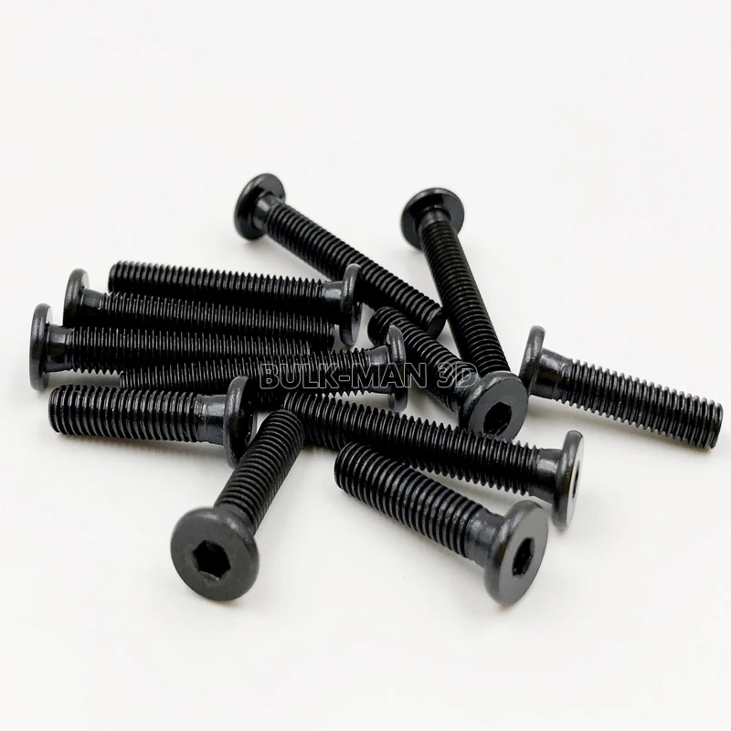 

50 шт./лот M5 низкопрофильный винт черный M5 * 6/8/10/12/15/20/25/27/30/35/40/45/50/55/60/65 для 3D-принтера лазерного гравера