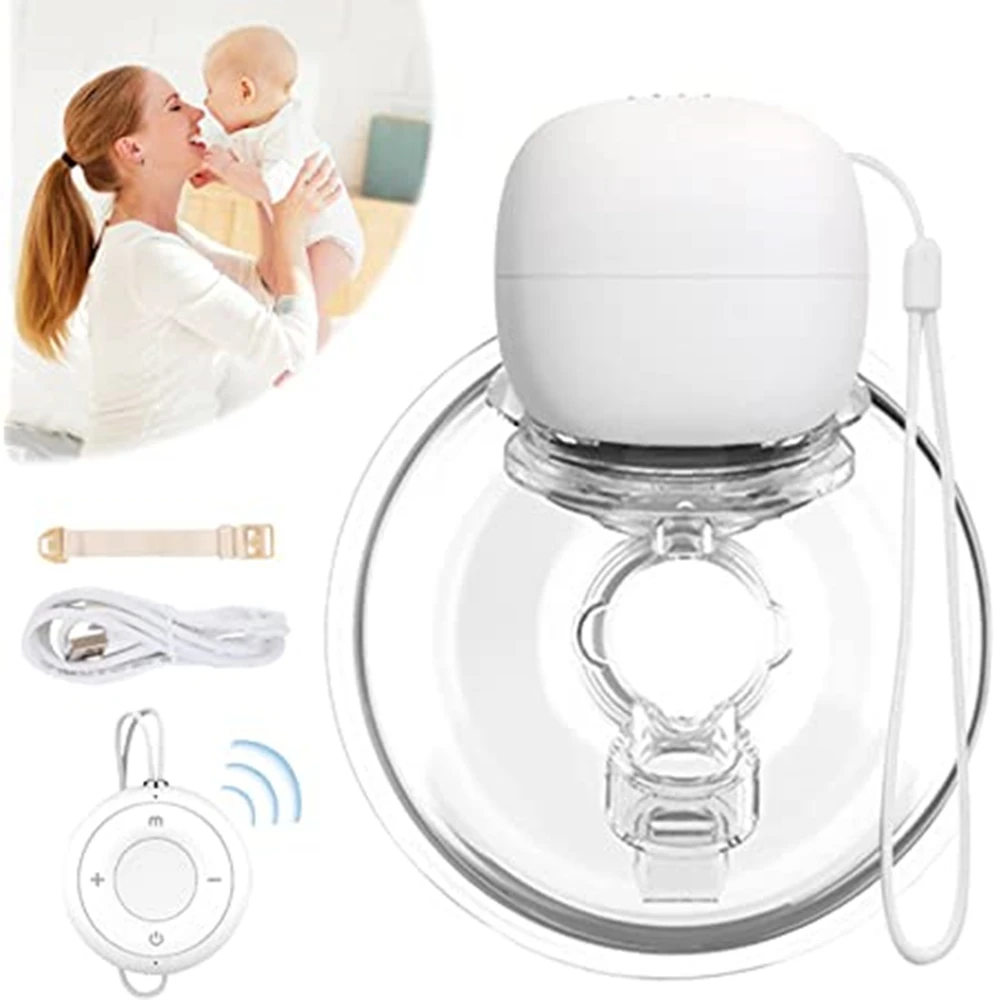 

Электрический молокоотсос с дистанционным управлением, портативная Бесшумная переносная молокоотсос с USB-зарядкой, без использования бисфенола А, 24 мм