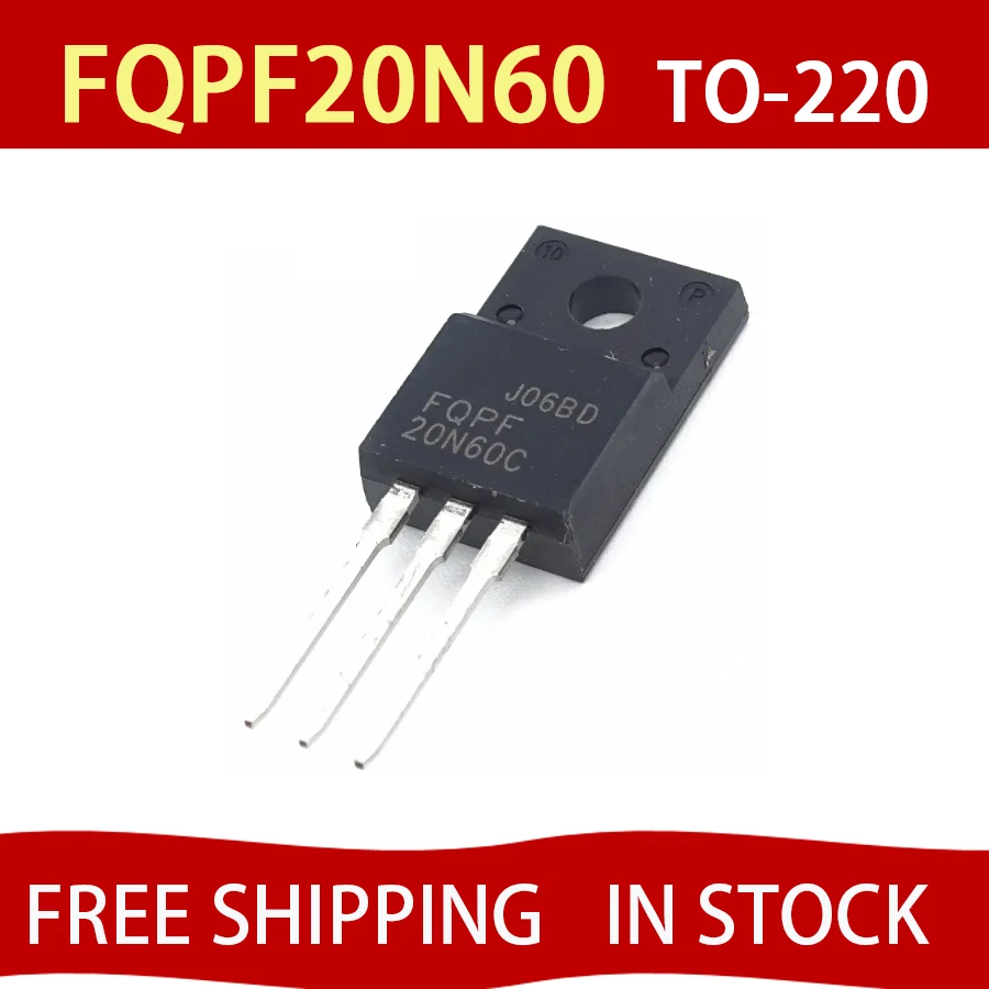 

5PCS FQPF20N60 TO220F 20N60 20N60C FQPF2060C 20A 600V new and original IC FREE SHIPPING
