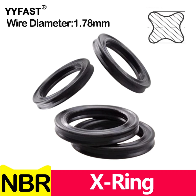 

Черное уплотнительное кольцо NBR X-Ring 1.78 мм