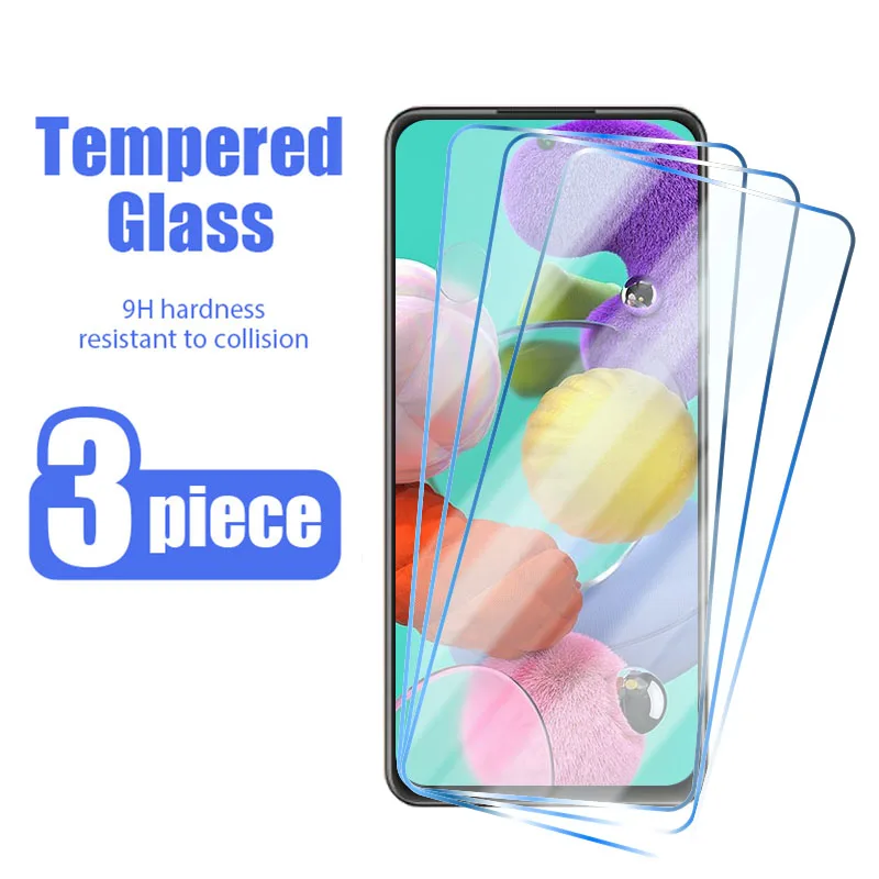 

3PCS Tempered Glass for Samsung Galaxy A51 A31 A41 A71 A01 A11 Screen Protector for Samsung A21S A20S A20E A30 A40 A70 A50 Glass
