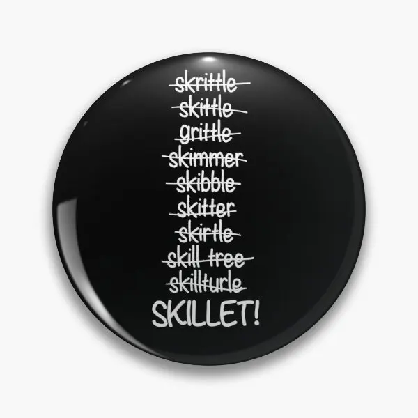 

Skrittle Skittle Skitter Skillet Black Customizable Soft Button Pin Badge Women Metal Lover Lapel Pin Decor Gift Brooch Clothes