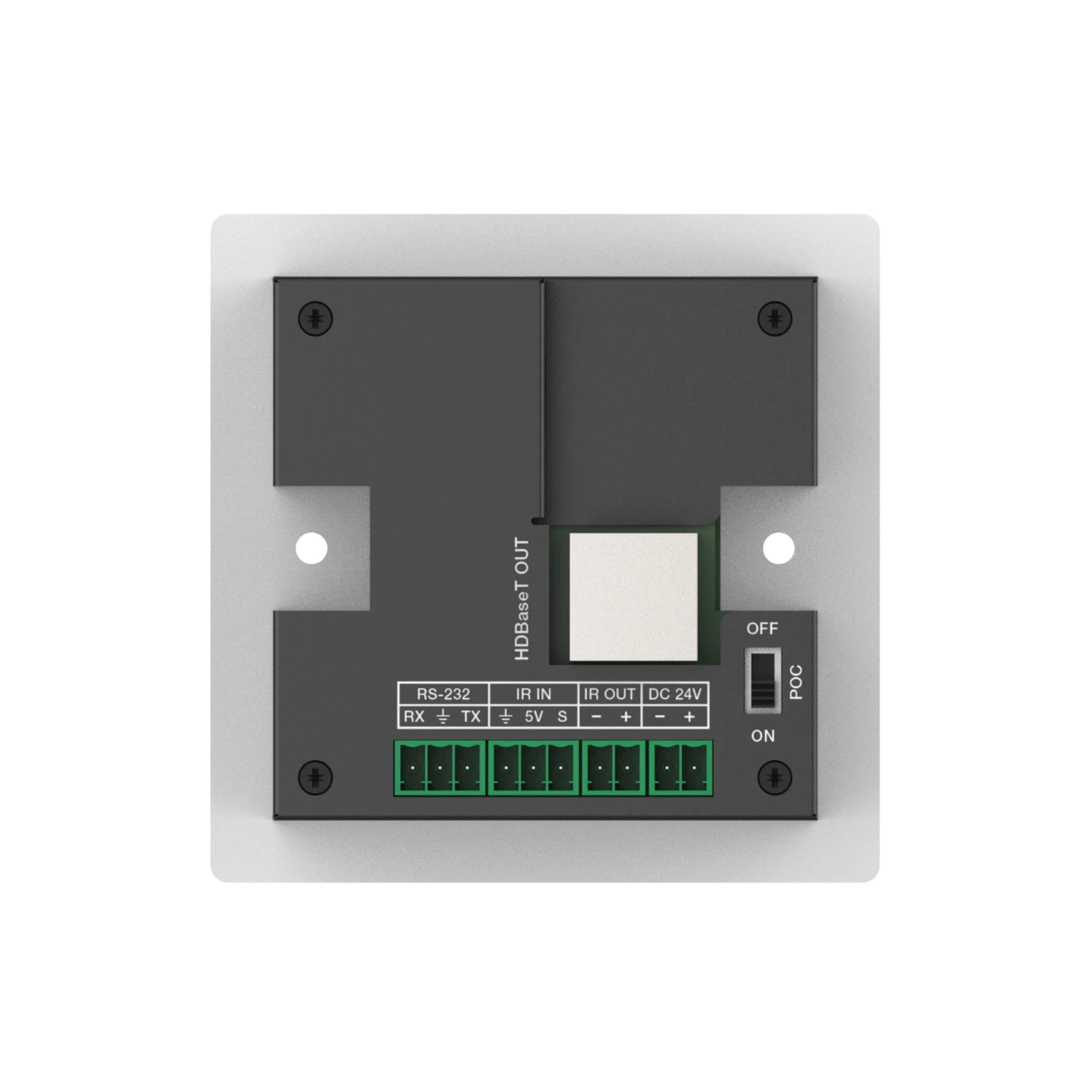 Настенная панель HDMI USB-C типа Великобритании HDbaseT 4K60 Гц 150 м двунаправленная ИК-POC
