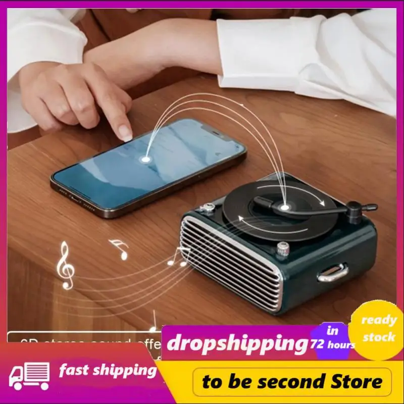 

Retro Music Player Protable Loudspeaker Surround Sound Vinyl Record Speaker Wireless Speaker