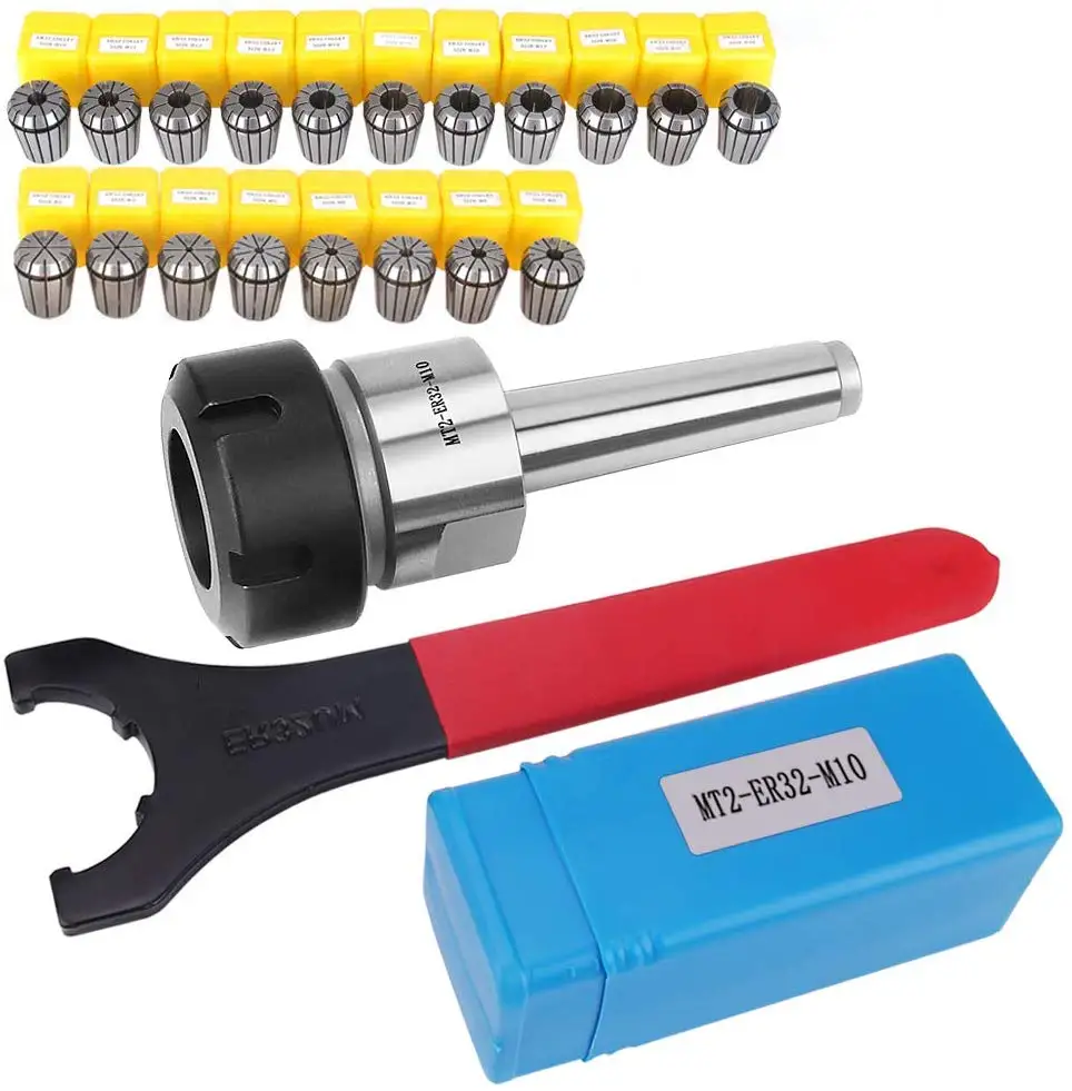

1pcs Collet Chuck Morse Tool Holder For Cnc Milling Lathe Tool Mtb2 Mtb3 Mtb4 Er16 Er20 Er25 Spring Clamp 9pcs +er Wrench