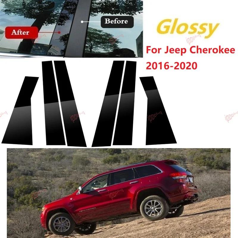 

6 шт., защитные Декоративные наклейки для Jeep Cherokee 2016-2020