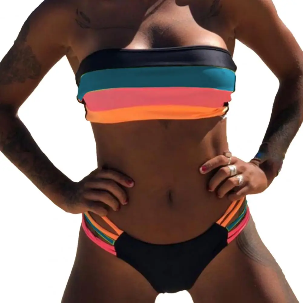 Женский купальный костюм комплект бикини женский бандажный женская одежда для