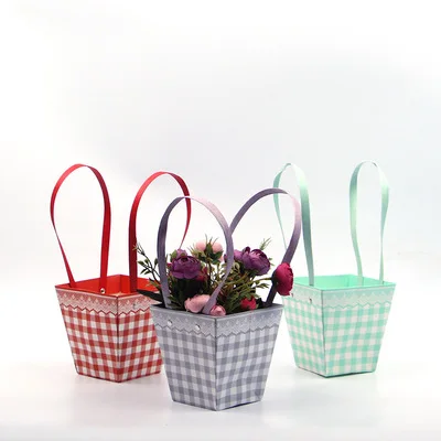 Valentine's Day Florist Supply Gift Bag Women Handbag Handmade Bouquet Basket Wedding Gift