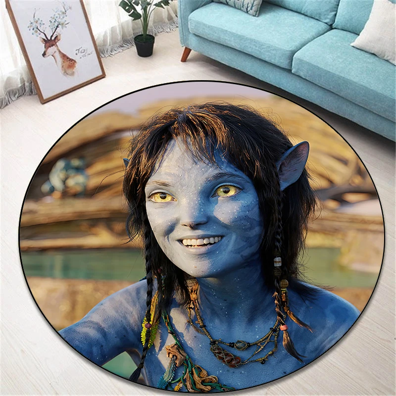 Avatar  film art Printed Round Carpet Children's Living Room Mat Floor Mat Yoga  Bedroom Chair Non Slip Mat New Year Gift