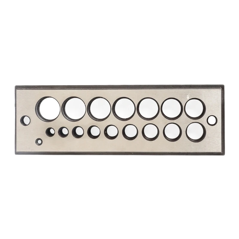 

P82E Chromium Steel Dowel Plate 19 Holes from 1/8" to 5/8" for Woodworking