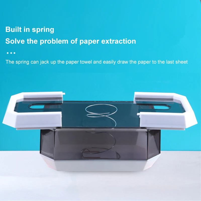 

Настенная присоска для бумаги на пружине, водонепроницаемый контейнер для хранения, украшение для дома, держатель для туалетной бумаги, контейнер для хранения салфеток, роскошный