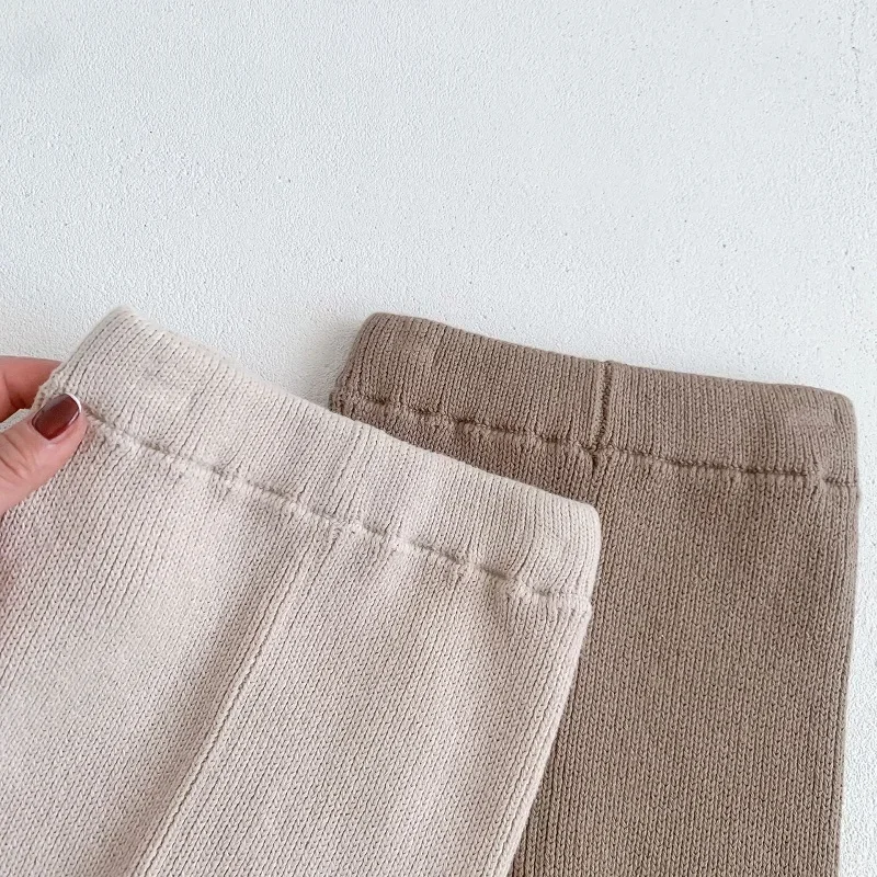 2023 весенне-осенний трикотаж детские штаны для новорожденных от 0 до 3 лет вязаные